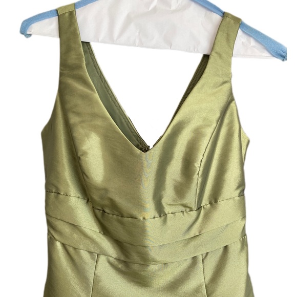 Davids Bridal D02101 Green Fit and Flare Dress Bridesmaid Short Gown 2/S NWOT - Picture 11 of 16